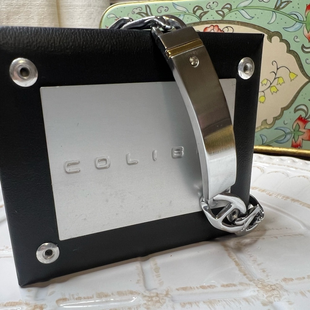 Colibri Stainless Steel Two-Tone ID Chain Bracelet